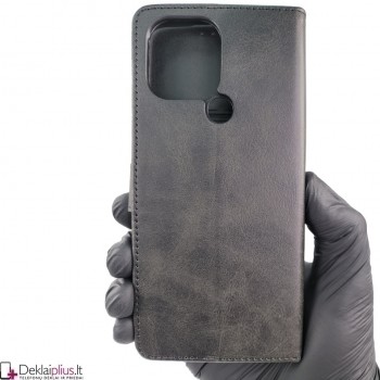 Dirbtinos odos dėklas su skyreliais - juodas (Xiaomi Redmi A1 Plus) Dirbtinos odos dėklas su skyreliais - juodas (Xiaomi Redmi A1 Plus)